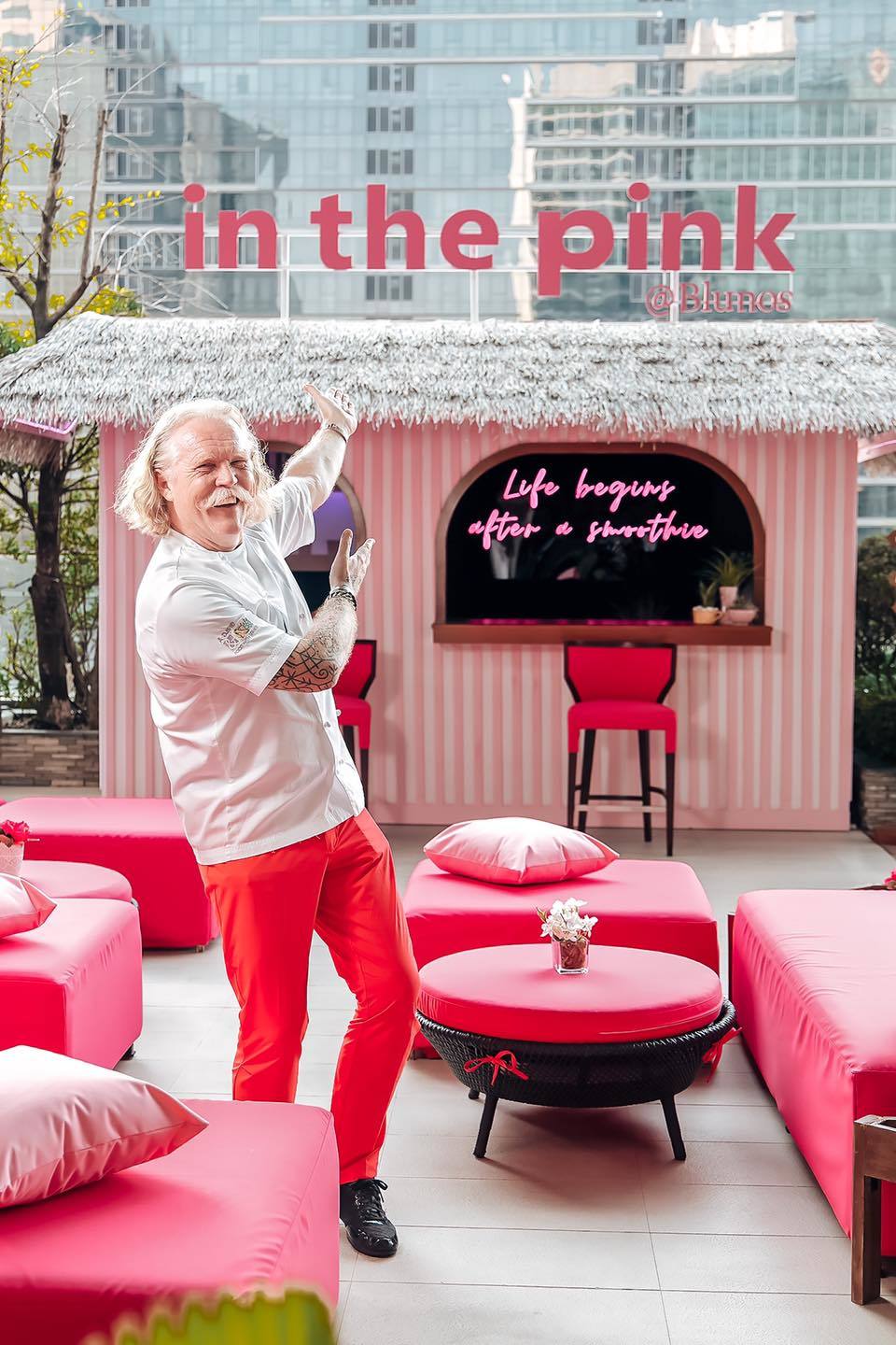 Chef Martin Blunos Opens New Pink Themed Outdoor Cafe In Sathorn