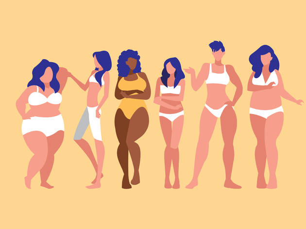 Amor propio Ilustración de mujeres de diferentes cuerpos