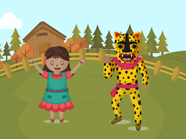 Niñas y niños dialogando en náhuatl Niñas y niños dialogando en náhuatl