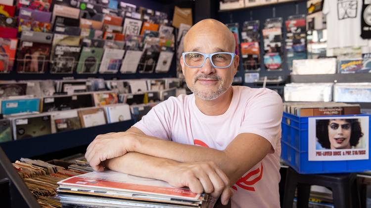 Stephan Gyory The Record Store owner in his shop