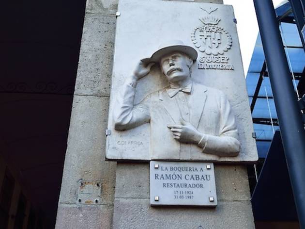 Ramon Cabau en la Boqueria Ramon Cabau en la Boqueria