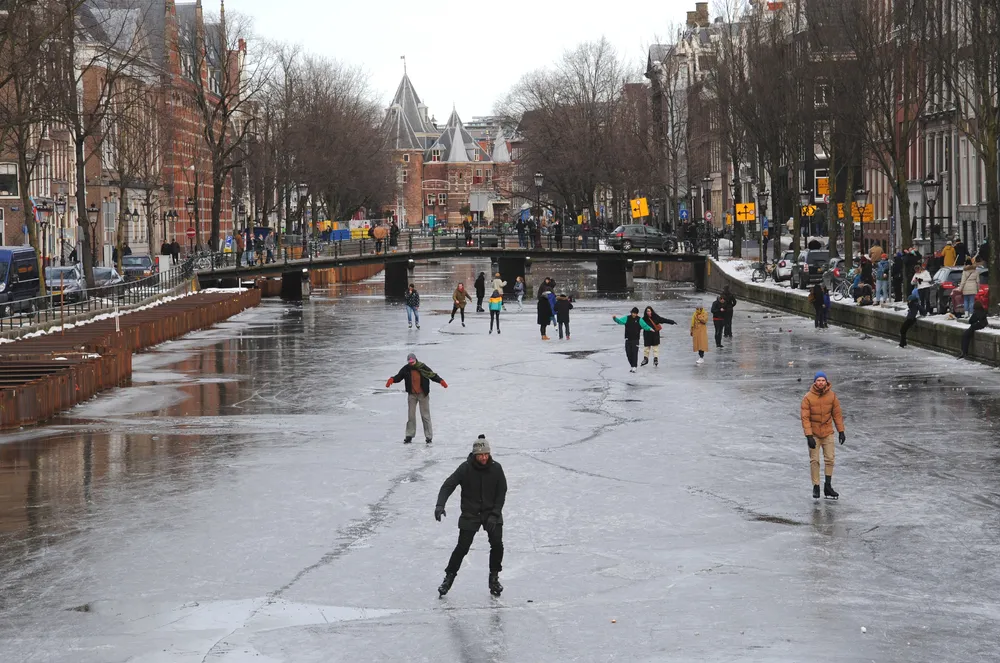 Amsterdam in the snow