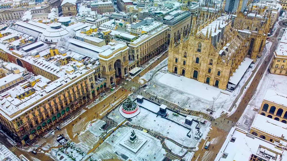 Milan in the snow