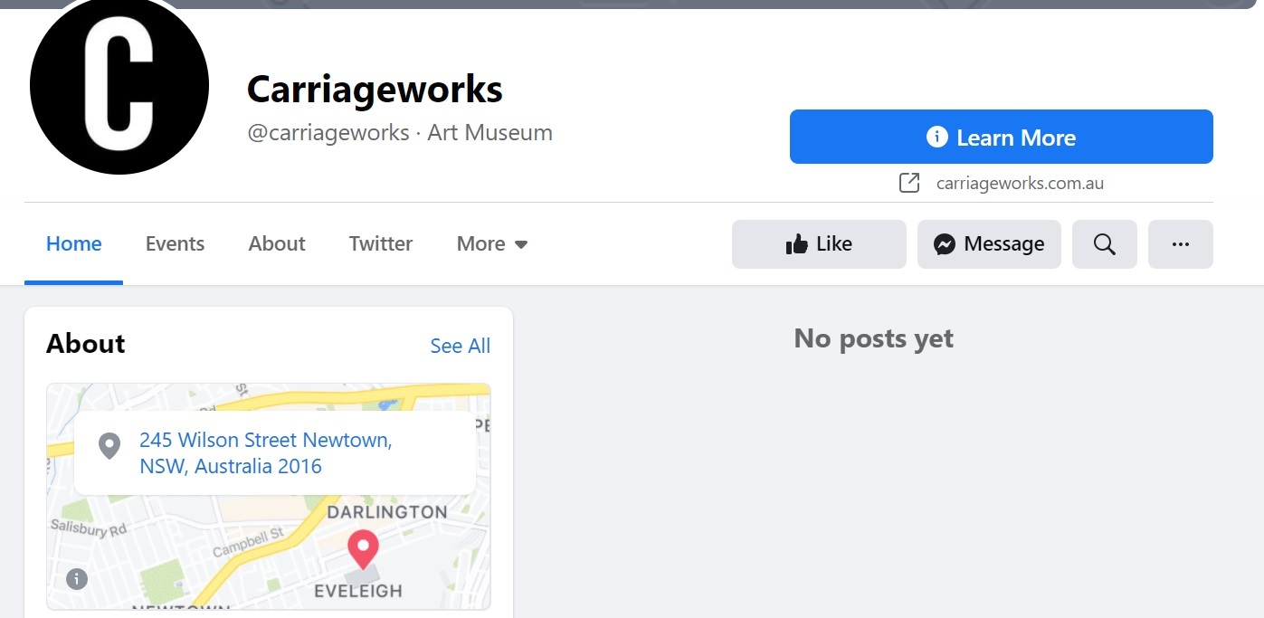 Carriageworks Facebook page
