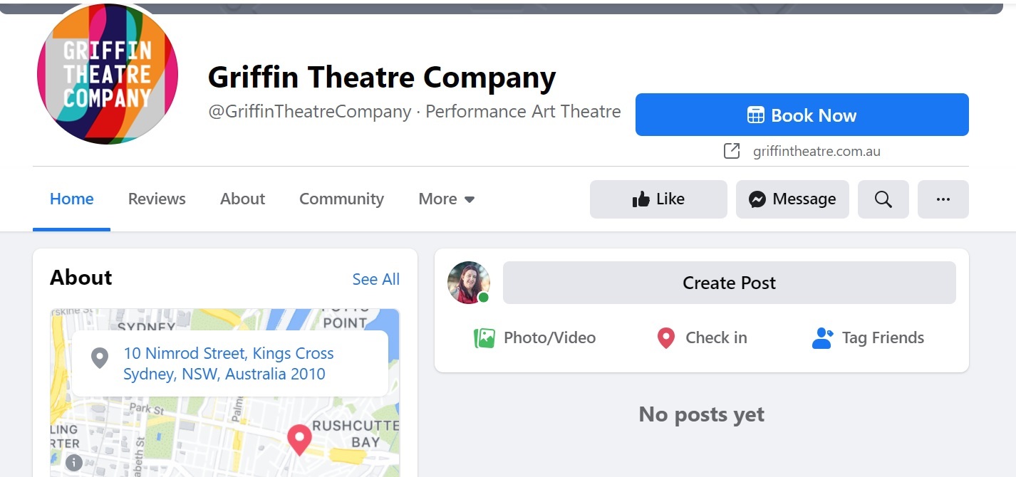 Griffin Theatre Company Facebook page