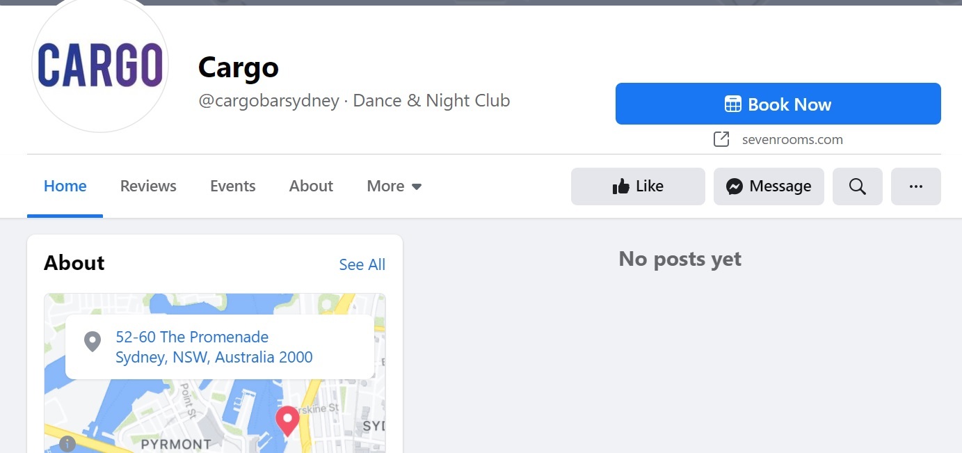 Cargo Facebook page