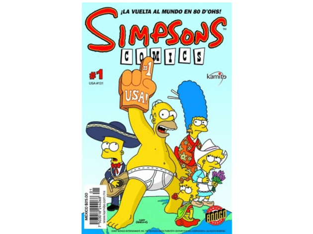La vuelta al mundo en 80 D'ohs comic Los Simpson Portada de un cómic de Los Simpson