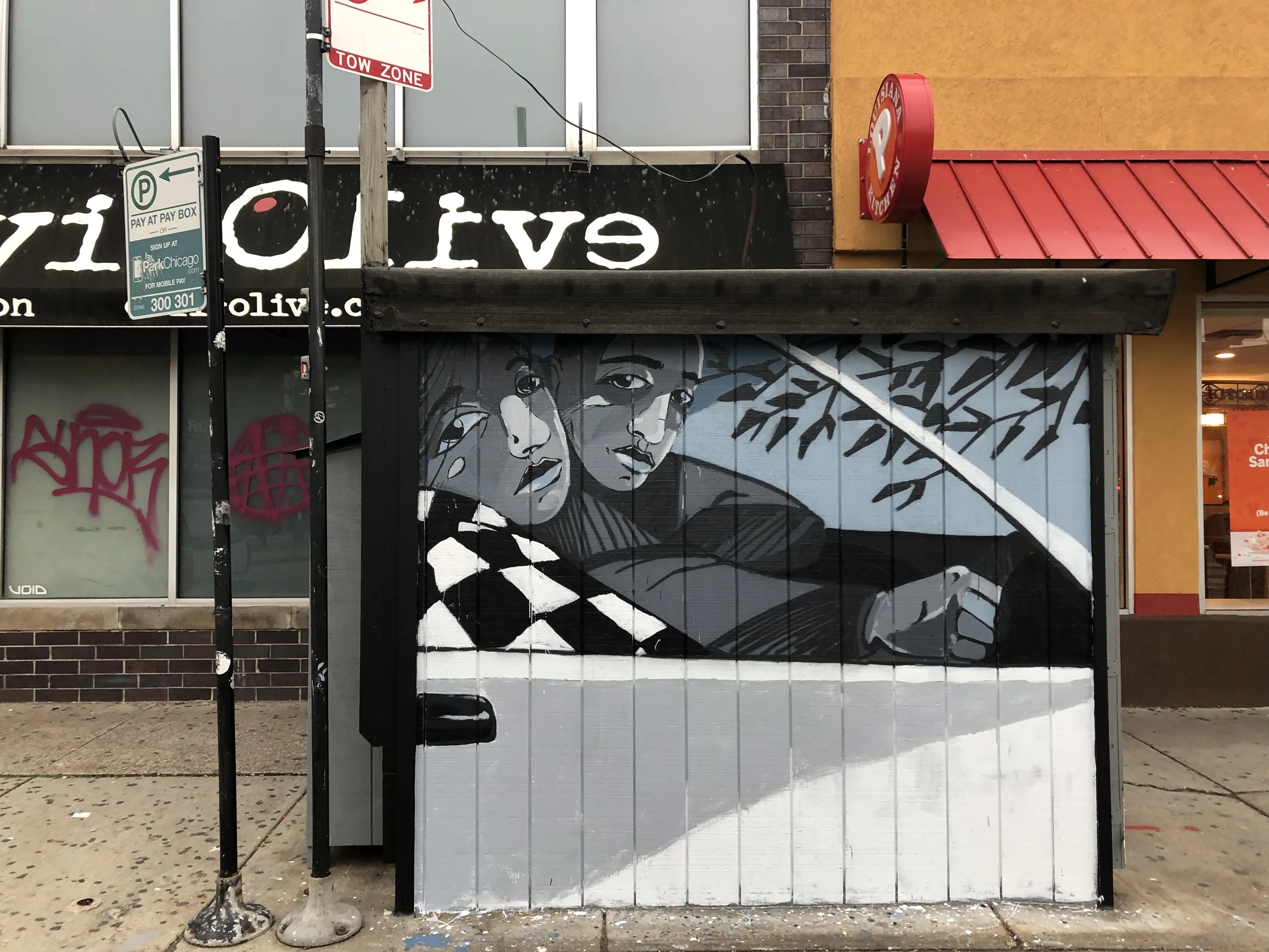 Langston Allston newstand mural