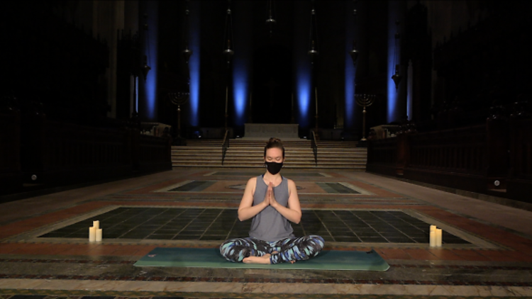 yoga at Cathedral of St. John the Divine
