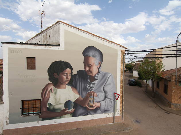 Mural de Colectivo Licuado en Alfamén, Zaragoza Mural de Colectivo Licuado en Alfamén, Zaragoza
