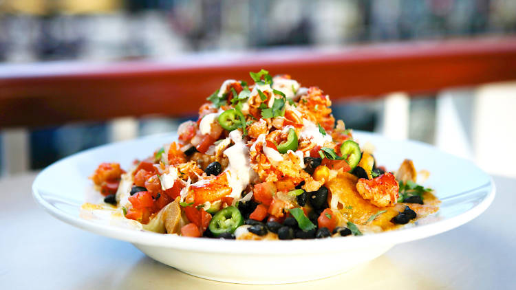 Lobster nachos at Lamplight Lounge