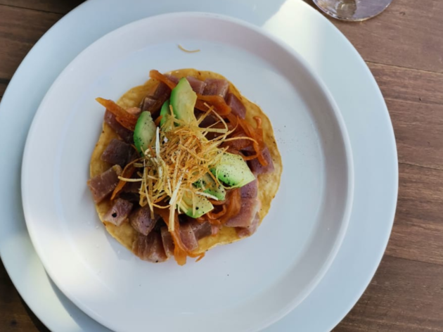 Tostada de atún, Palmares Azotea Tostada de atún, Palmares Azotea