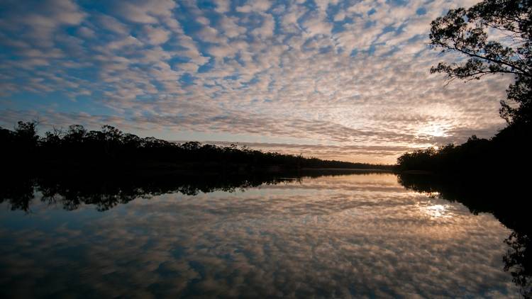 Murray River at Mildura at sunset