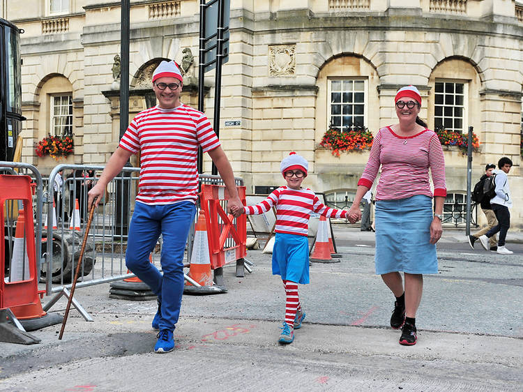 Family dressed up as Where’s Wally?