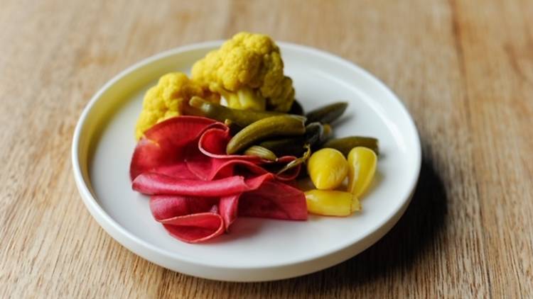 Tom Sarafian pickled veg (Photograph: Roberto Pettinau)