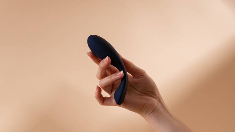 Hand holding vibrator