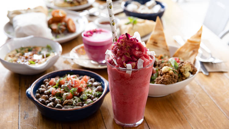 Khamsa Cafe smoothie (Photograph: Daniel Boud)