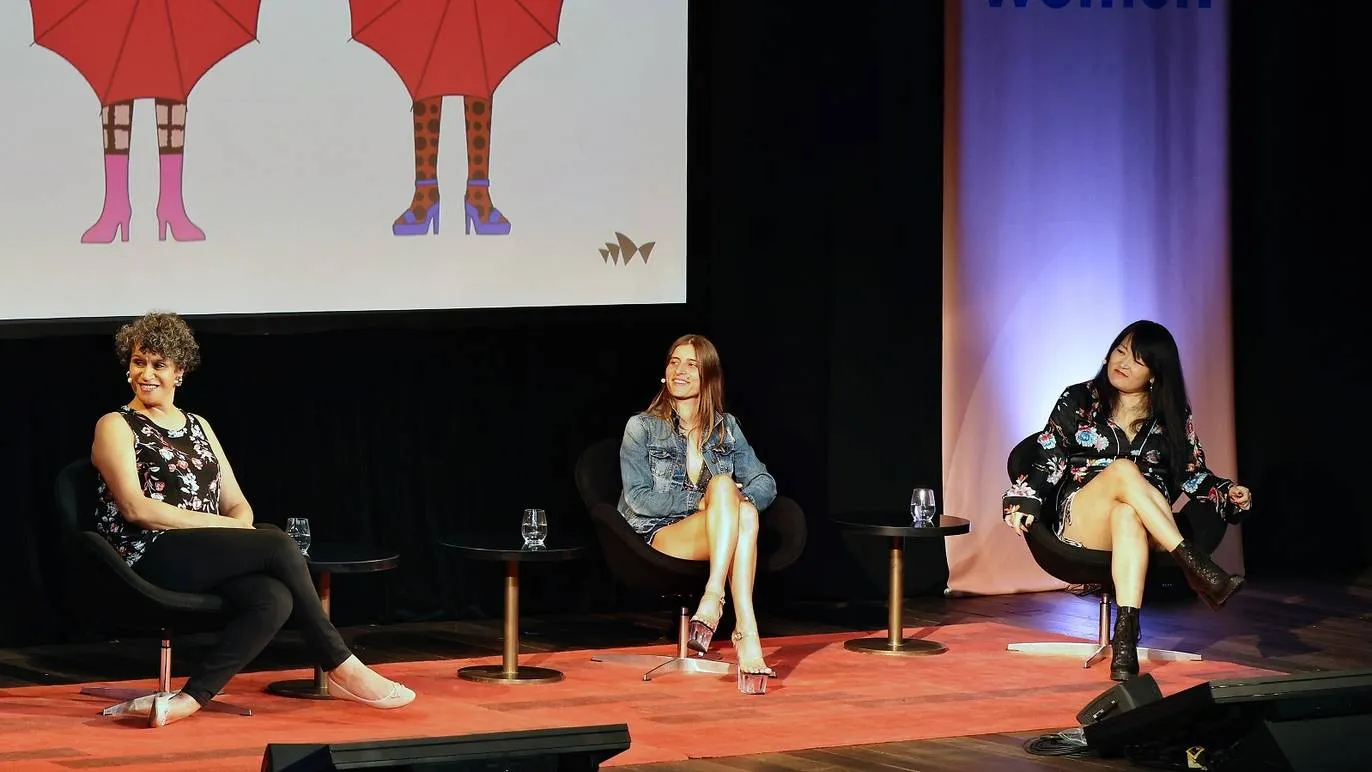 Chantell Martin, Tilly Lawless and Jules Kim speak at All About Women