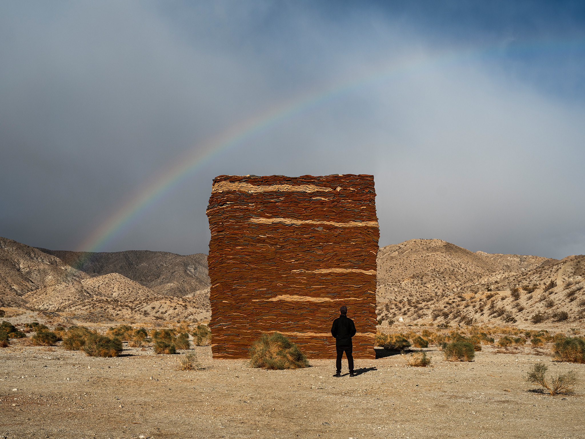 Desert X installation view of Zahrah Alghamdi, What Lies Behind the Walls. 2021.