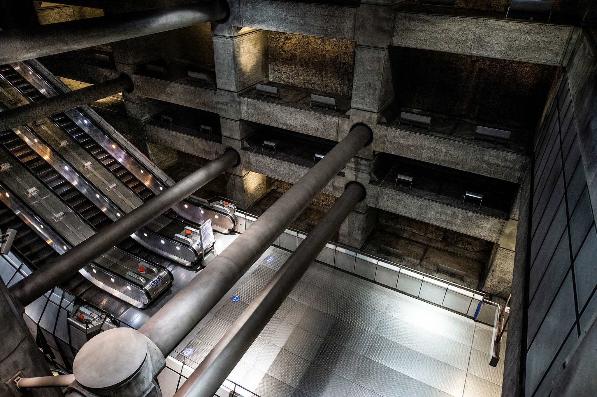 Empty underground photography series shot during lockdown in London