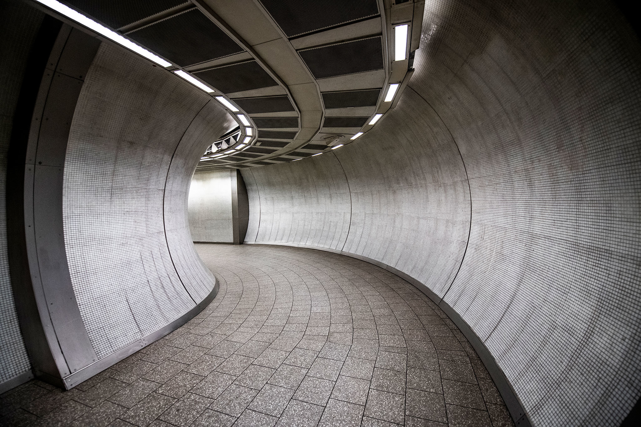 Empty underground photography series shot during lockdown in London