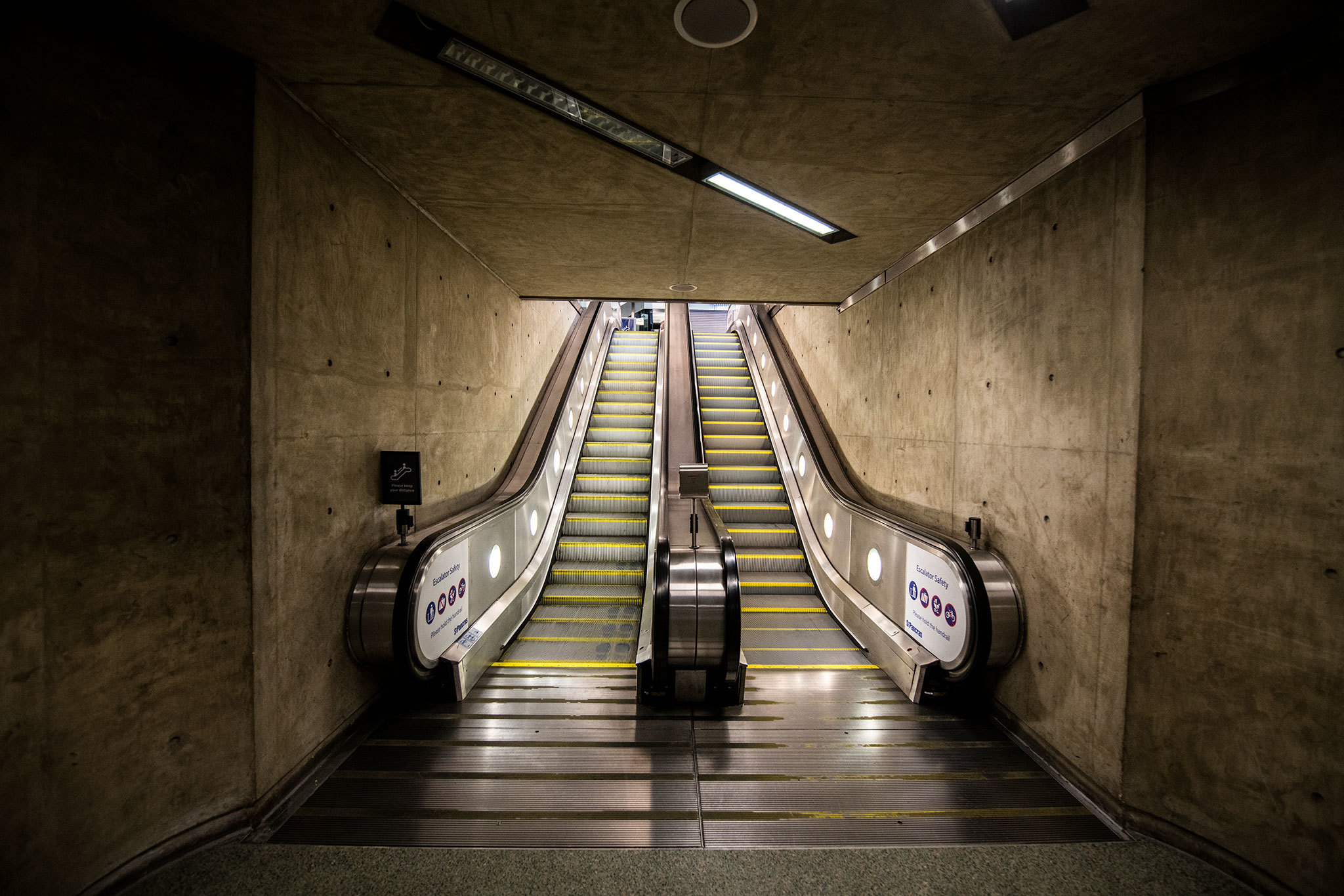 Empty underground photography series shot during lockdown in London