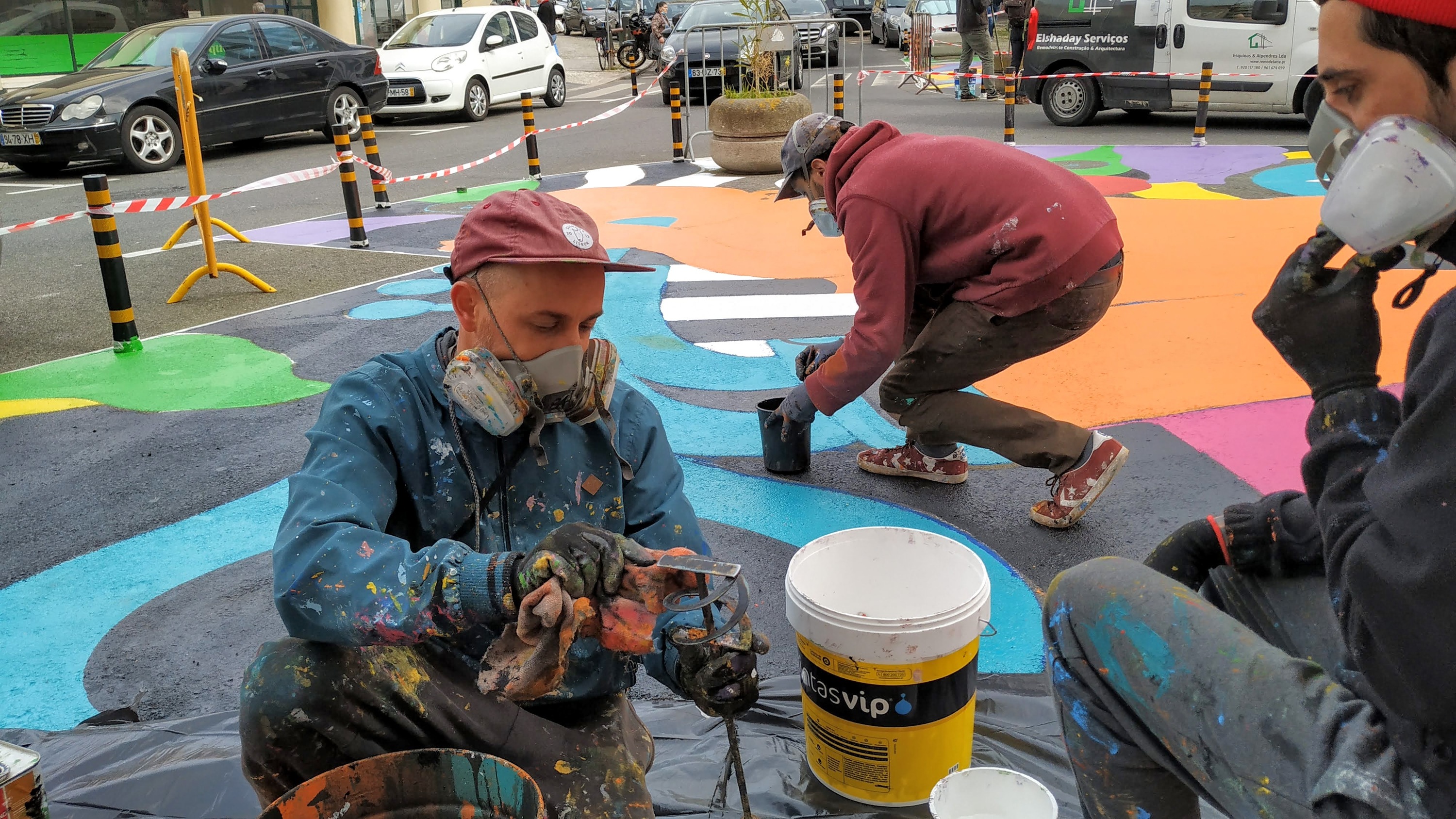 Intervenção do Colectivo Artístico Boa Hora Estúdio