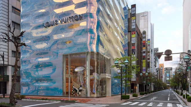 LOUIS VUITTON GINZA, GINZA, TOKYO, JAPAN, OVERALL DAYTIME VIEW