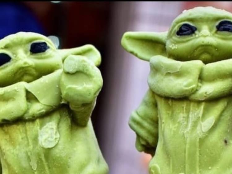 Paletas de Baby Yoda en Heladería Escandón 