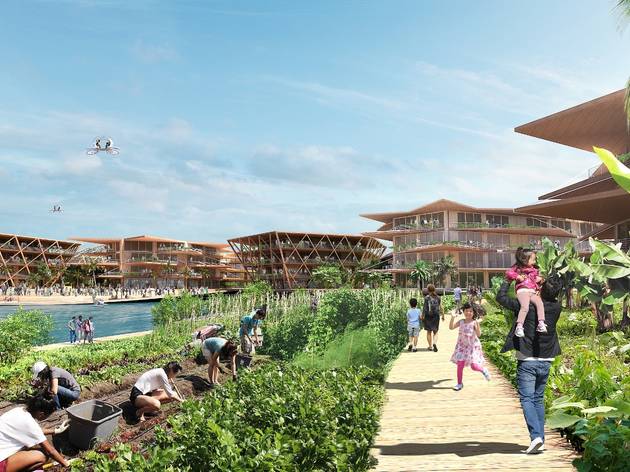 Oceanix floating city project by BIG Oceanix floating city project by BIG