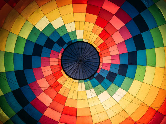 Imagen interior de un globo aerostático Imagen interior de un globo aerostático