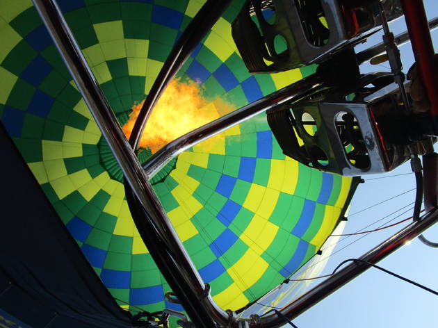 Globo aerostático Interior de un globo aerostático