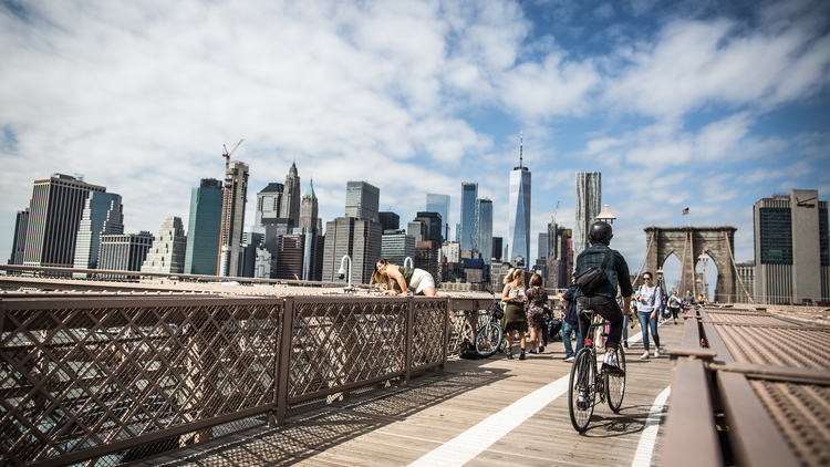 Bike on Brooklyn Bridge