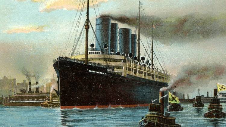  SS Kaiser Wilhelm II in New York Harbor 