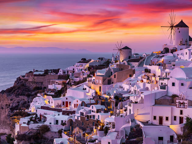 Oia on Santorini island in Greece Oia on Santorini island in Greece