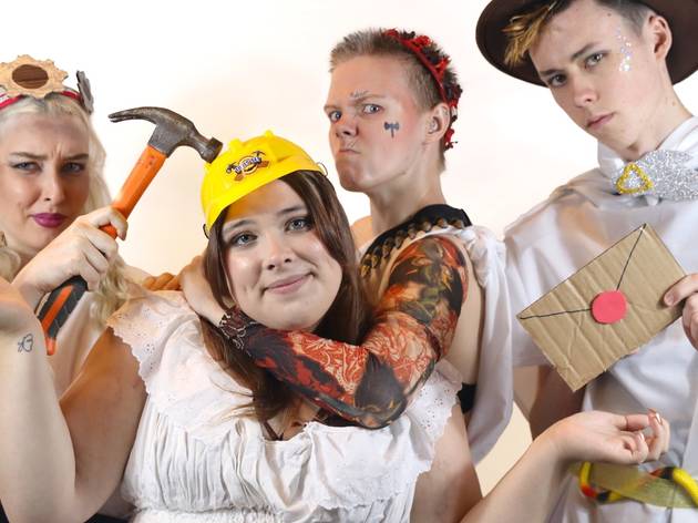 UTS Revue Pandora: 9 out of 10 Gods Hate Her, 2021 Four people dressed as ancient Greeks, but comedy style