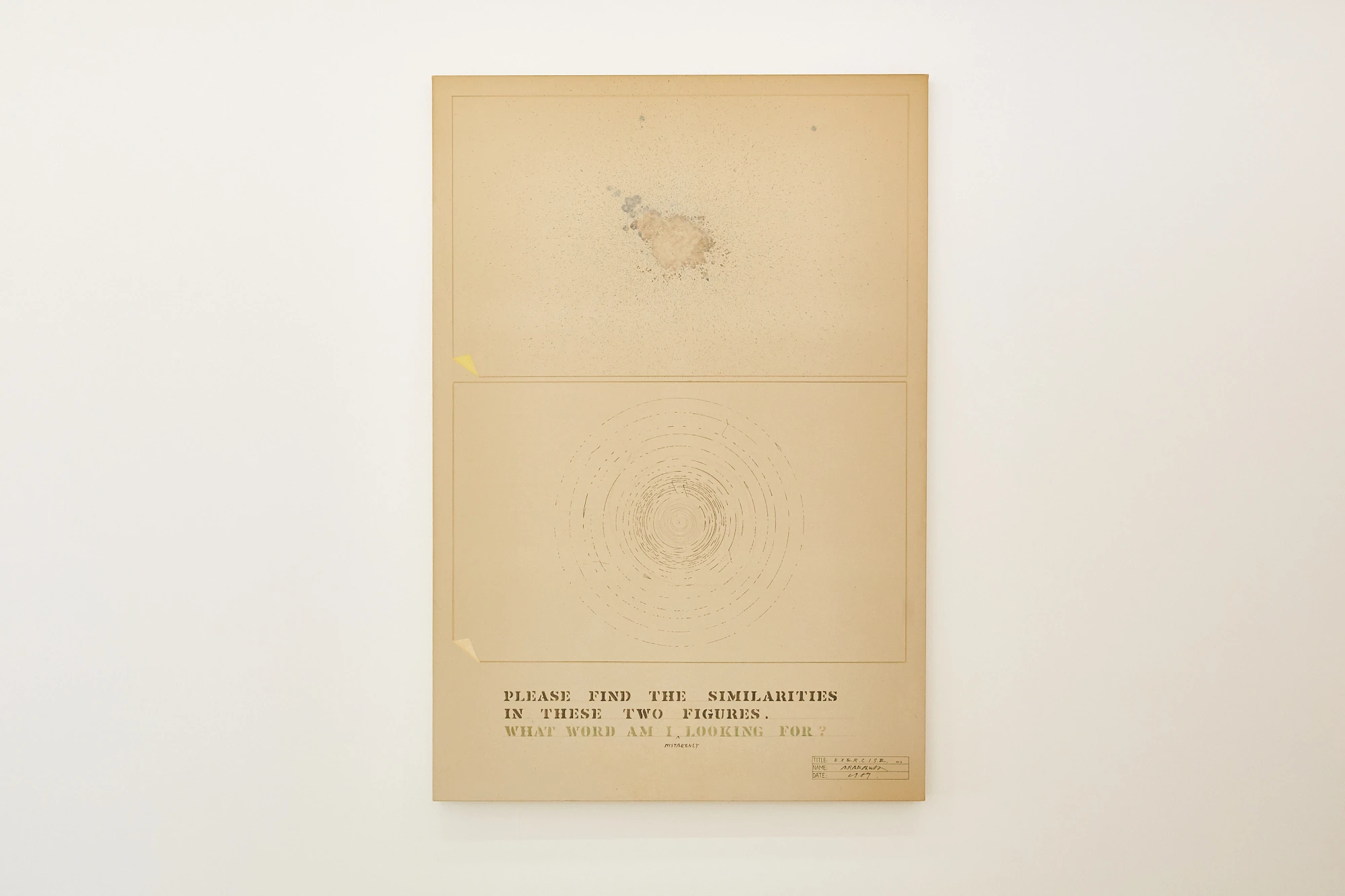 Arakawa, E.X.E.R.C.I.S.E. No. 2, 1969, oil and felt tip pen on canvas, 183 x 124.5 x 4 cm &copy; 2020 Estate of Madeline Gins. Reproduced with permission of the Estate of Madeline Gins（Photo: Kisa Toyoshima）