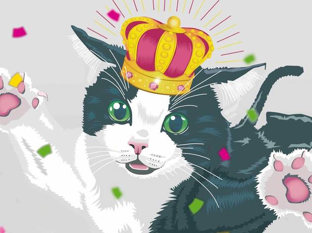 GatoFest 2021 Ilustración de gato con corona de rey