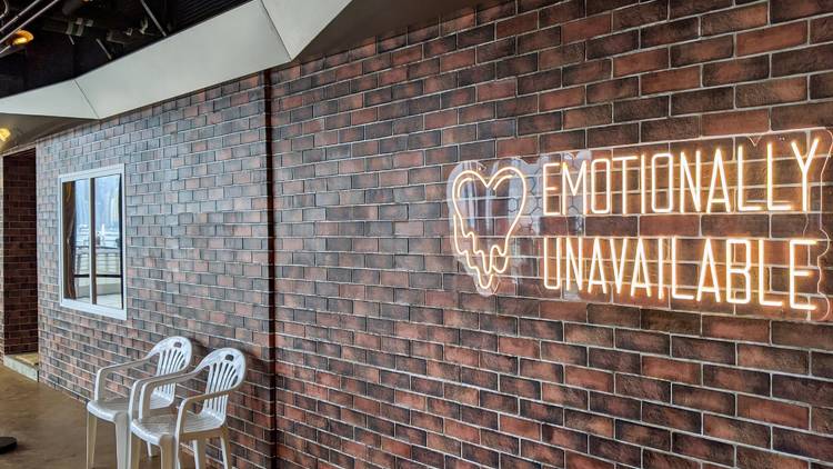 heartbreak motel, emotionally unavailable pop up