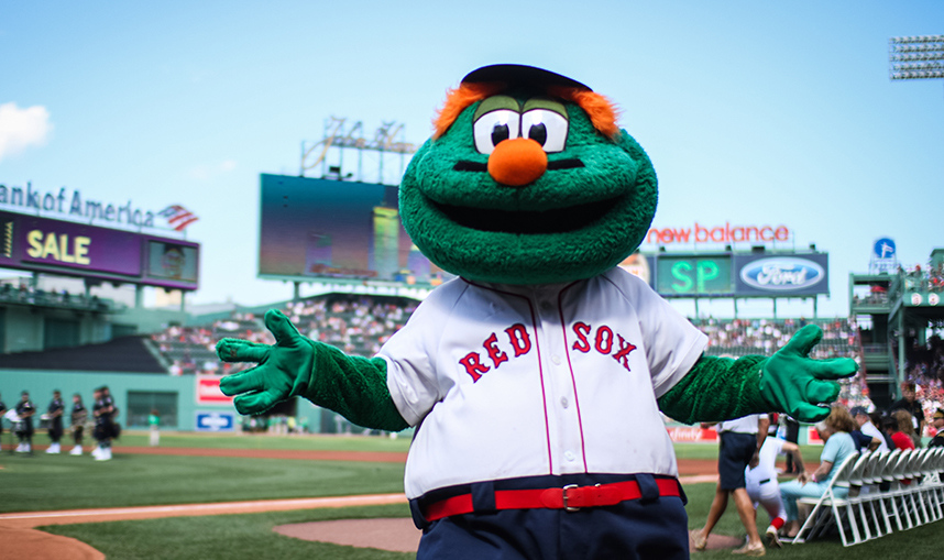 Wally the Green Monster at Time Out Market Boston