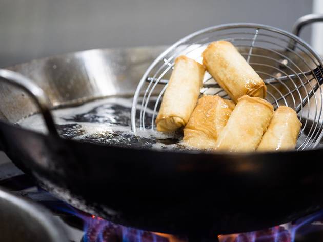 King of Sweets Lakemba Lady's arm pastries are fried in wok