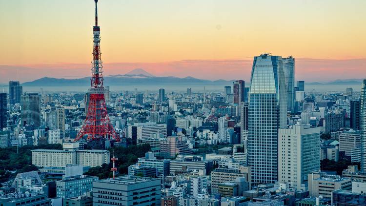 Japan skyline Tokyo Tower