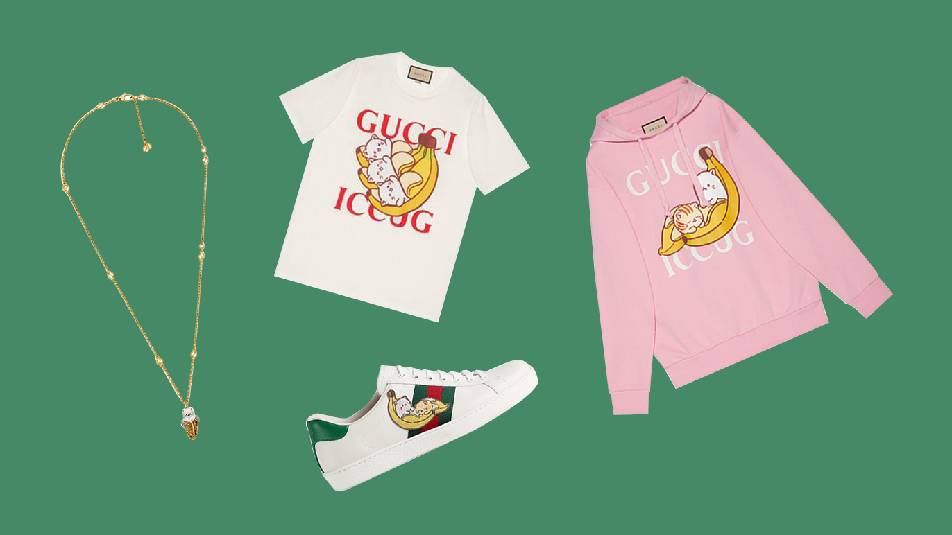 Guccis new collaboration with Japanese anime Bananya is out now