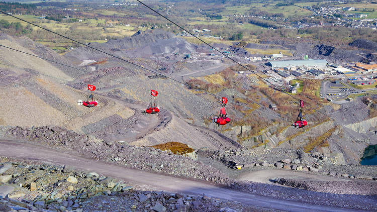 Ziplining in Snowdonia