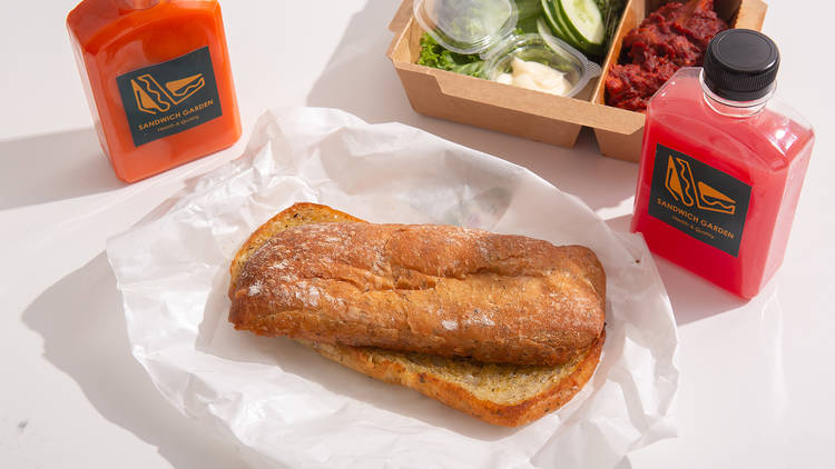 Comforting baguette sandwiches from Sandwich Garden