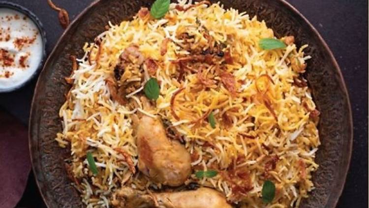 Tasty chicken biryani from Haoma