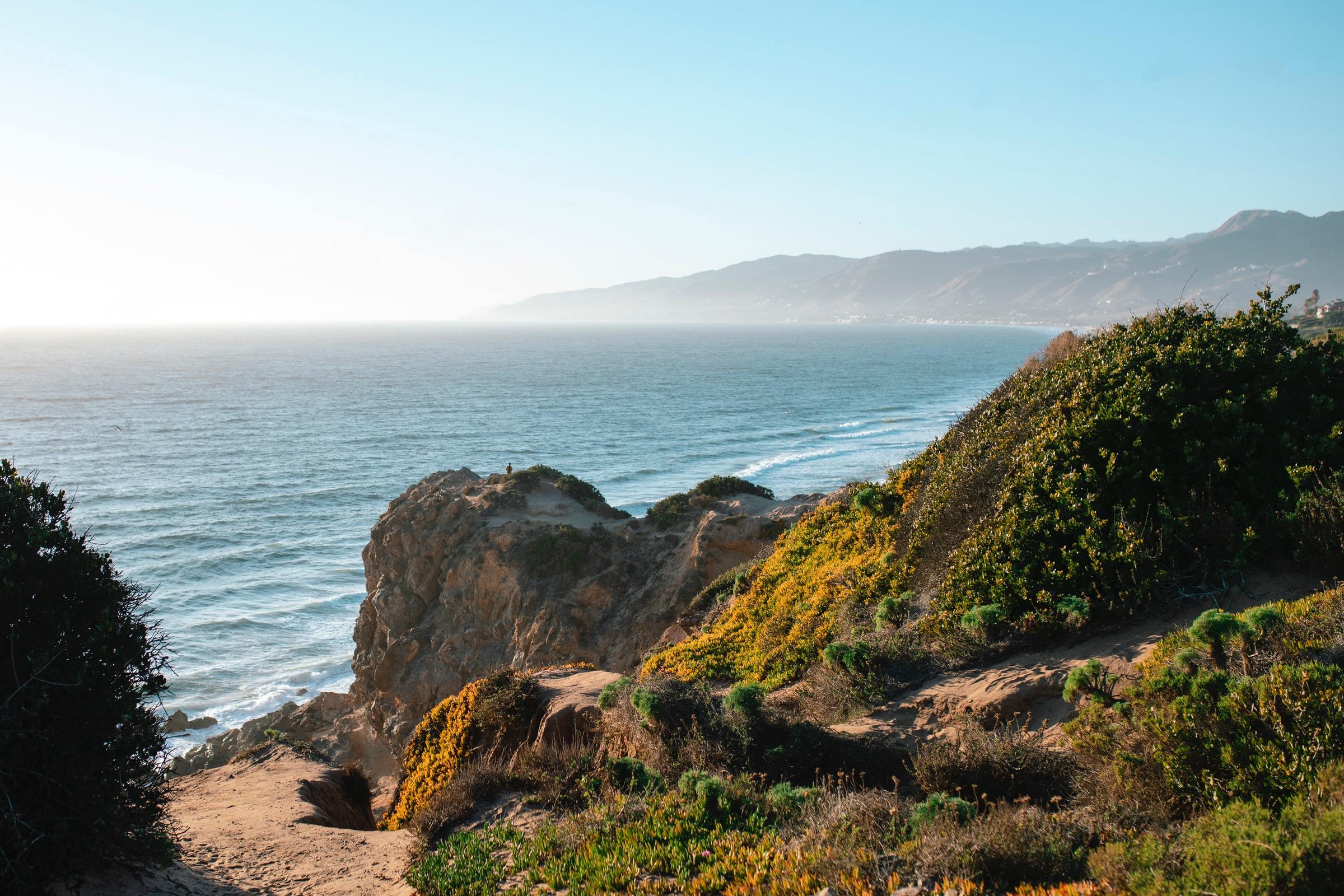 ZUMA BEACH, CALIFORNIA, USA - People on Zuma beach, public beach