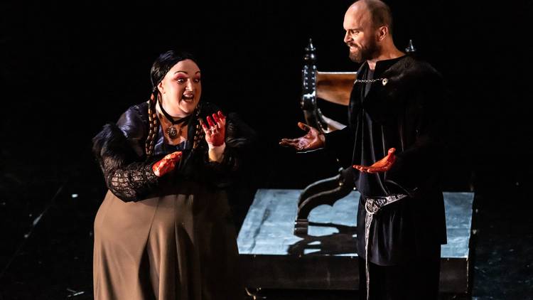 Helena Dix and Simon Meadows in Macbeth