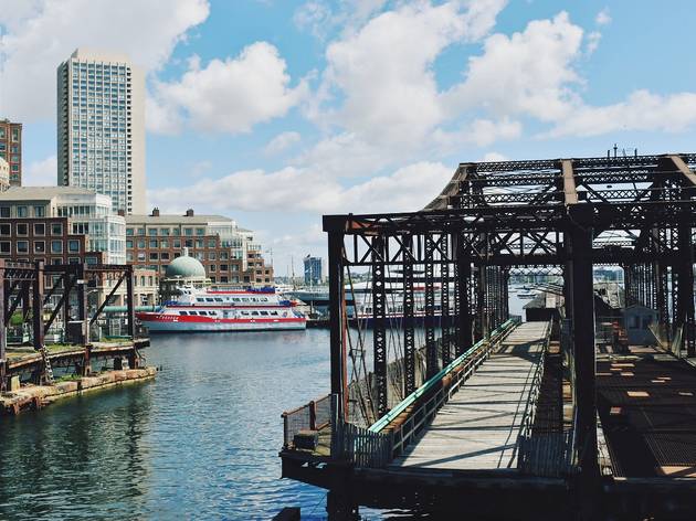 The Northern Avenue Bridge in Fort Point Channel The Northern Avenue Bridge in Fort Point Channel