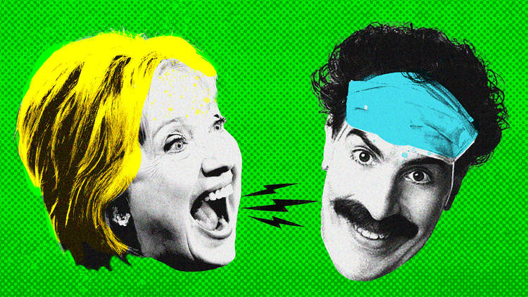 Borat and Hillary Clinton